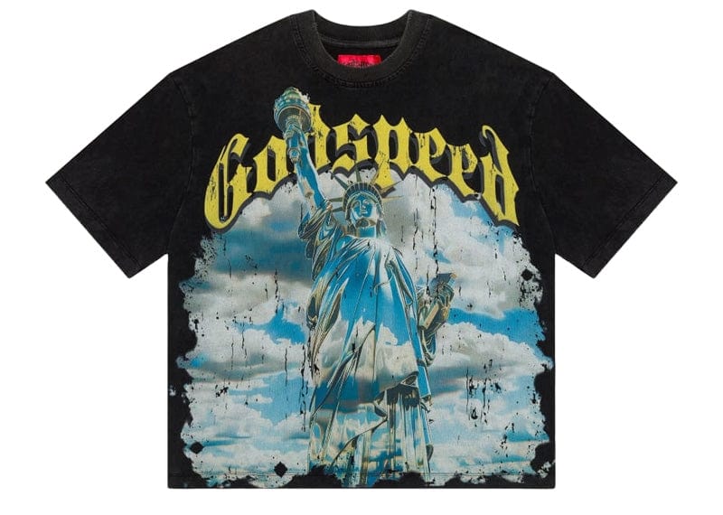 Godspeed Streetwear Godspeed Chrome Liberty T-shirt(Black Wash)
