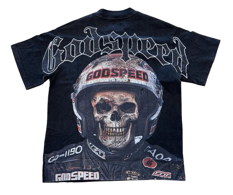 Godspeed Streetwear Godspeed Crash Out T-shirt Black Washed Black
