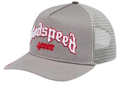 Godspeed Accessories Godspeed Forever Trucker Hat Grey Red