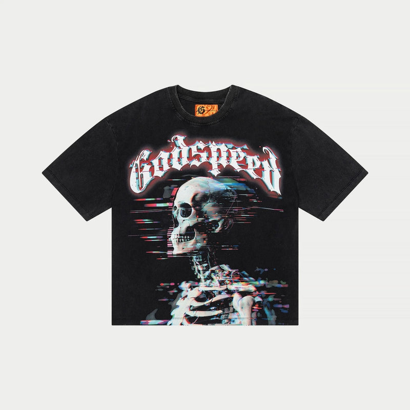 GODSPEED Streetwear Godspeed Matrix Glitch Tee Washed Black
