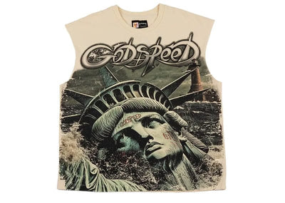 Godspeed New York Streetwear Godspeed Sunken Liberty 2 Sleeveless Bone