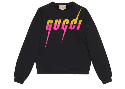 Gucci Streetwear Gucci Blade Logo Crewneck Black