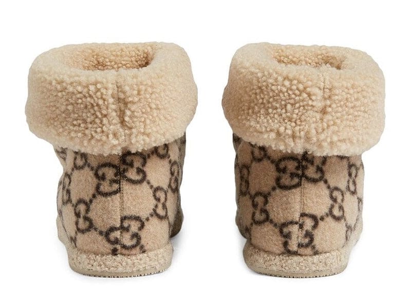 Gucci Sneakers GUCCI Covered Wool GG Monogram Fria Horsebit Ankle Boots