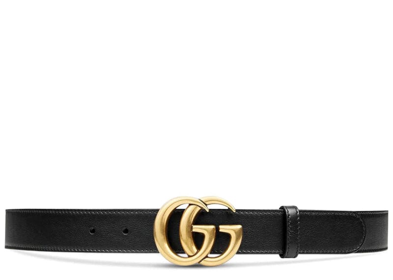 Gucci handbags Gucci Double G Leather Belt Antique Brass Buckle 1 Width Black 85/34
