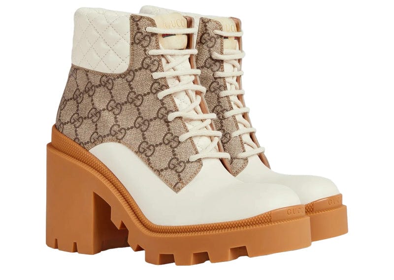 Gucci sneakers Gucci GG Ankle Boot Beige White (Women&