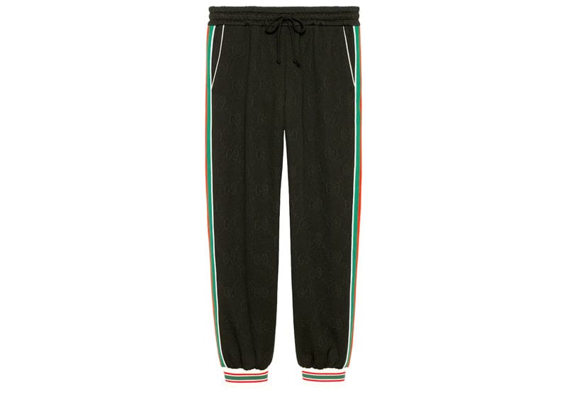 Gucci Streetwear Gucci GG Jacquard Jersey Jogging Pants Black