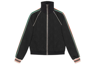 Gucci streetwear Gucci GG Jacquard Jersey Zip Jacket Black