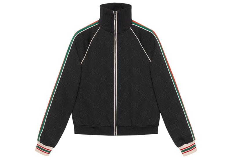 Gucci streetwear Gucci GG Jacquard Jersey Zip Jacket Black