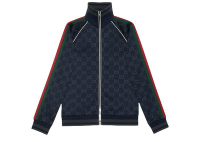 Gucci Streetwear GUCCI GG Jersey Cotton Tracksuit Dark Blue