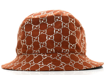 Gucci streetwear Gucci GG supreme Lame Bucket Hat Brown