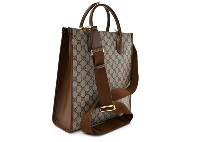 Gucci GG Supreme Monogram Textured Dollar Calfskin Web Small Retro