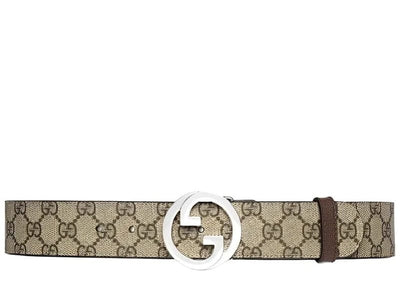 Gucci Accessories Gucci GG Supreme Two Tone Beige Belt 80/32