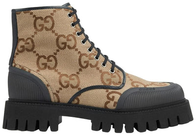 Gucci sneakers Gucci Lace Up Boot Maxi GG Camel