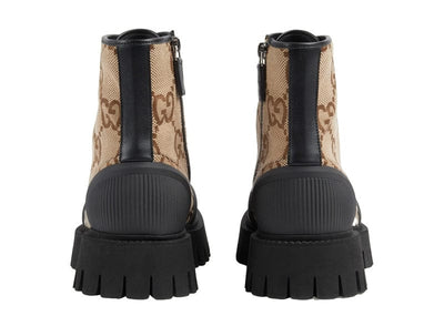 Gucci sneakers Gucci Lace Up Boot Maxi GG Camel