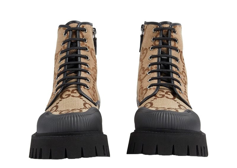 Gucci sneakers Gucci Lace Up Boot Maxi GG Camel