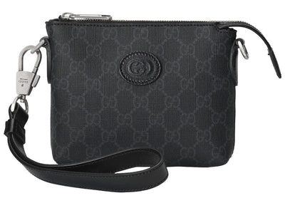 Gucci Accessories Gucci Messenger Bag Black Interlocking G