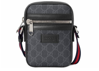 Gucci handbags Gucci Messenger GG Supreme Blue/Red Web Small Black