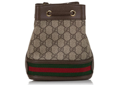 Gucci handbags Gucci Ophidia Bucket Bag GG Supreme Mini Beige/Ebony