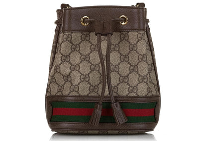 Gucci handbags Gucci Ophidia Bucket Bag GG Supreme Mini Beige/Ebony