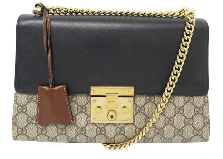 Gucci Padlock GG Shoulder Bag Supreme Canvas/Black Leather – Court
