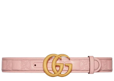 Gucci Accessories Gucci Pink GG Marmont Matelassé Belt 100/40