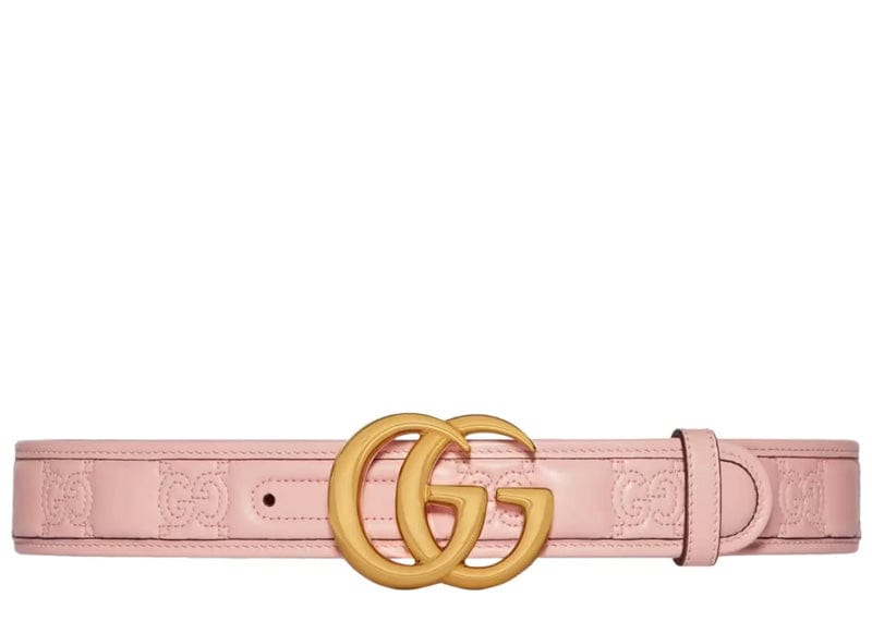 Gucci Accessories Gucci Pink GG Marmont Matelassé Belt 100/40