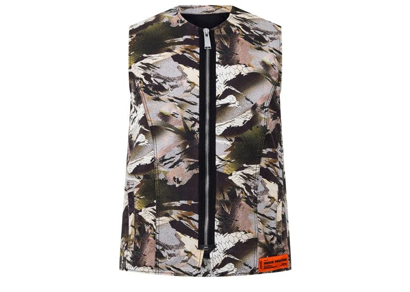 Heron Preston Streetwear Heron Preston Camo Zip Up Military Vest Camo Green