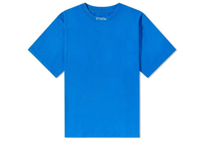 HERON PRESTON Streetwear Heron Preston CTNMB Collar Logo T-Shirt 'Blue'