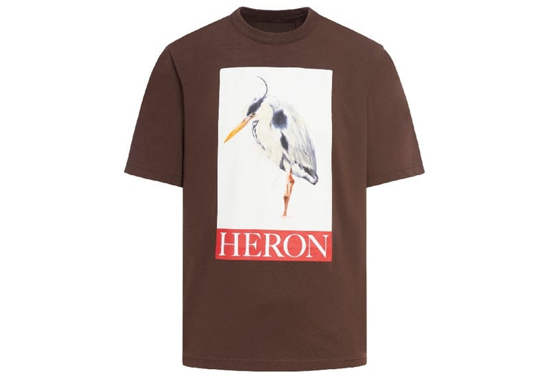 HERON PRESTON Streetwear Heron Preston Heron Bird Painted T-Shirt Brown