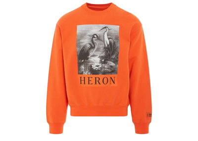 HERON PRESTON Streetwear Heron Preston Logo Print Long-Sleeve Sweatshirt 'Orange/Black'