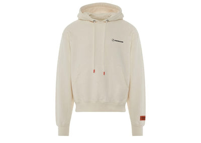 HERON PRESTON Streetwear Heron Preston logo Tape Off Print Hoodie Cream