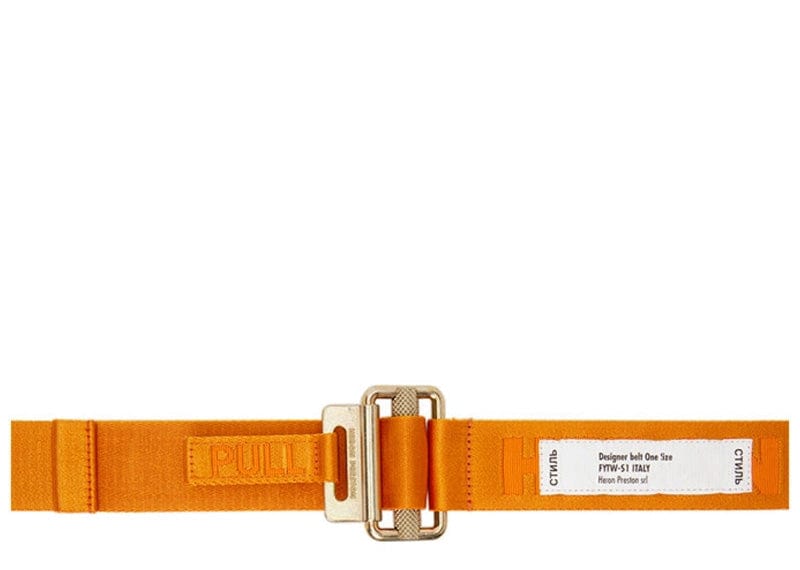 Heron Preston Tape Belt Orange/Gold – Court Order