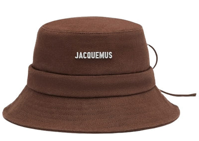 Jacquemus Accessories Jacquemus Le Bob Gadjo Bow Bucket Hat Brown