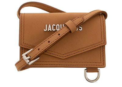 Jacquemus Accessories Jacquemus Le Porte Azur Brown Strapped Pouch