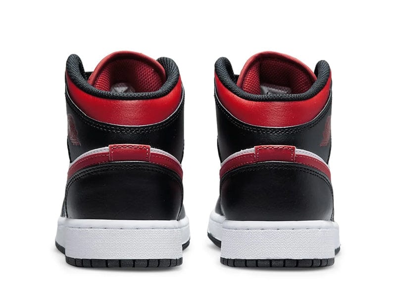 Jordan Sneakers Air Jordan 1 Mid Black Fire Red (GS)