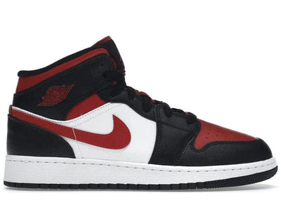 Jordan Sneakers Air Jordan 1 Mid Black Fire Red (GS)