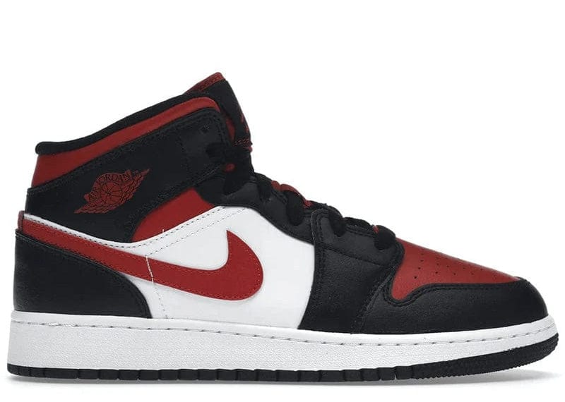 Jordan Sneakers Air Jordan 1 Mid Black Fire Red (GS)