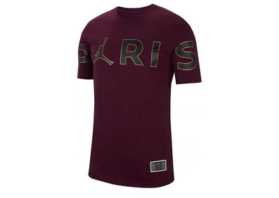 Jordan Streetwear Air Jordan x PSG Woodmark Men's Short-Sleeve T-Shirt - Maroon