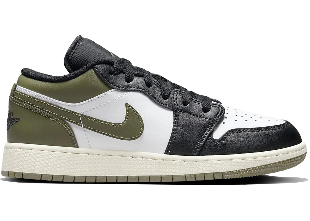 Jordan 1 Low Black Toe Medium Olive GS Court Order