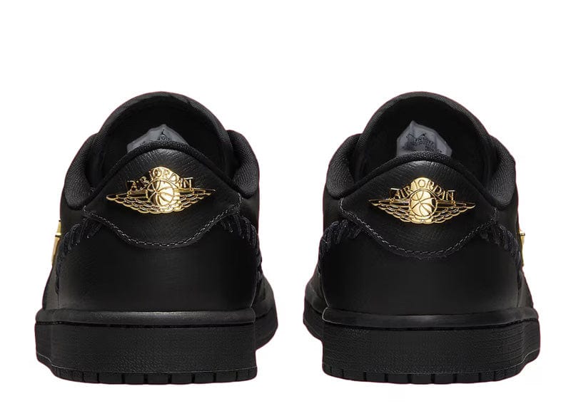 Jordans black and gold womens best sale