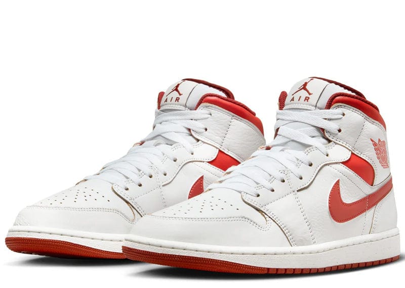 jordan aj 1 mid red white