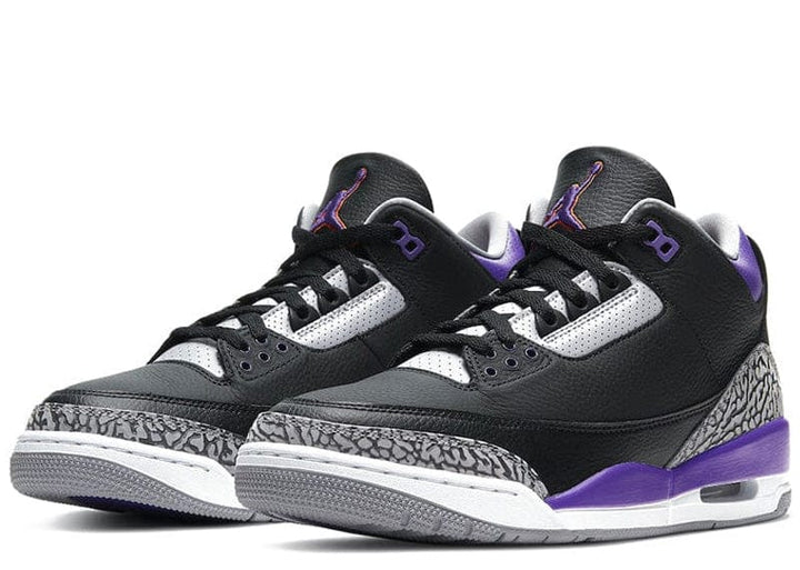 シューズ(男性用) Nike AirJordan3 Retro Black/Court Purple Jordan 3 Retro Black Court Purple – Court Order