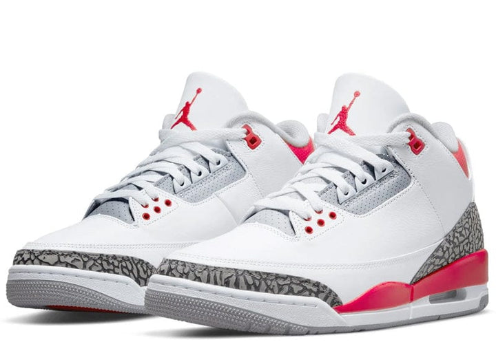 AJ3 Air jordan3 バスケットボールシューズ、赤・白・グレー配色 Jordan 3 Retro Fire Red (2022) (GS) – Court Order