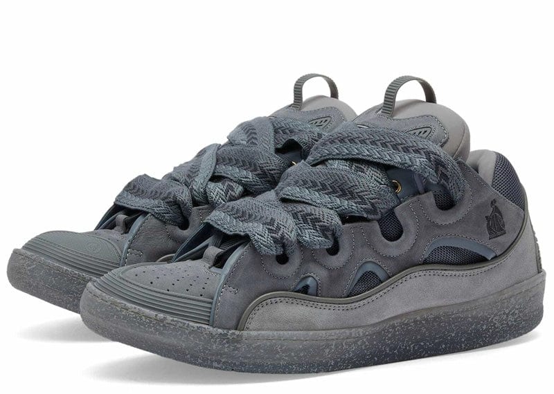 Lanvin Leather Curb Speckled Effect Light Grey – Court Order