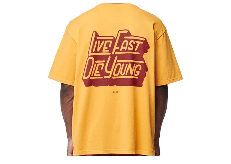 Live Fast Die Young Streetwear Live Fast Die Young Tube Pocket Tee Yellow