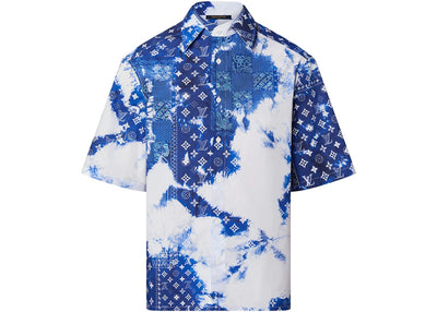 Louis Vuitton streetwear Louis Vuitton Monogram Bandana Shortsleeve Shirt Bleached Blue