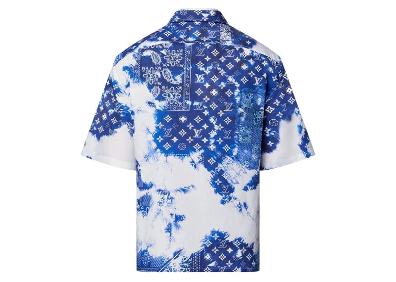 Louis Vuitton Monogram Bandana Short Sleeve Shirt Bleached Blue – Court  Order