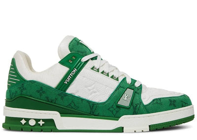 Louis Vuitton sneakers Louis Vuitton Trainer Green Monogram Denim White