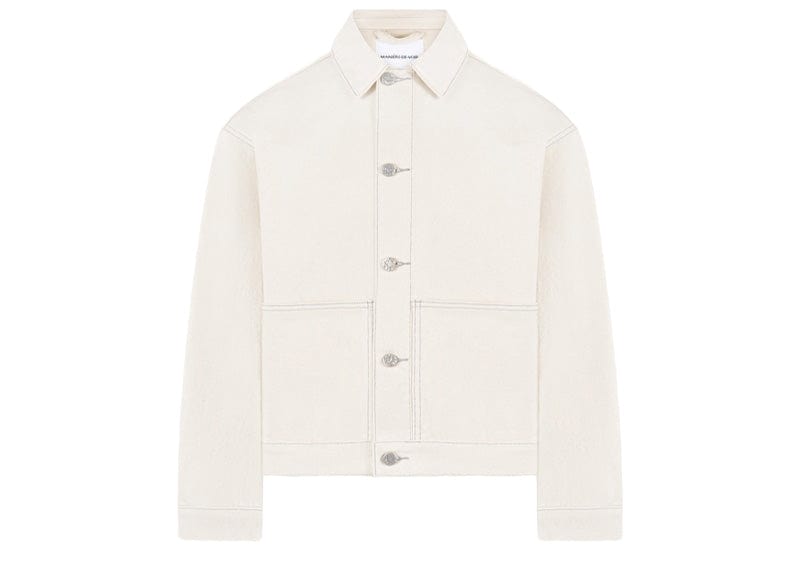 Manière De Voir Streetwear Manière De Voir Contrast Stitch Carpenter Jacket Cream