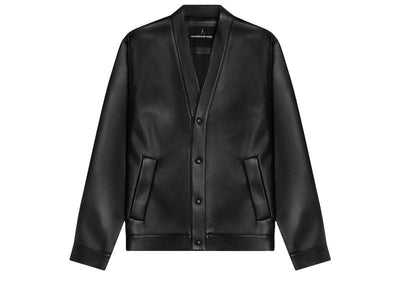 Manière De Voir Streetwear Manière De Voir Leather Cardigan Black